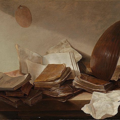still life with book